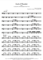 God of Thunder Kiss Full Drum Transcription / Drum Sheet Music Realsongbook