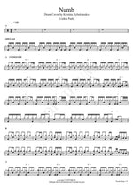 Numb (Drum Cover by Kristina Rybalchenko) Linkin Park Full Drum Transcription / Drum Sheet Music COPYDRUM