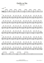 Guilty as Sin Taylor Swift Full Drum Transcription / Drum Sheet Music COPYDRUM