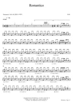 Romantico TETE Full Drum Transcription / Drum Sheet Music COPYDRUM
