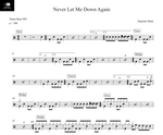 Never Let Me Down Again Depeche Mode Full Drum Transcription / Drum Sheet Music Drum Sheet MX