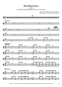 Red Barchetta - Rush - Full Drum Transcription / Drum Sheet Music - Realsongbook