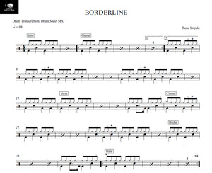 Borderline - Tame Impala - Full Drum Transcription / Drum Sheet Music - Drum Sheet MX