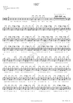180 MC 몽 Full Drum Transcription / Drum Sheet Music COPYDRUM
