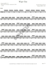 Wipe Out The Ventures Full Drum Transcription / Drum Sheet Music COPYDRUM
