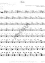 kids MGMT Full Drum Transcription / Drum Sheet Music COPYDRUM
