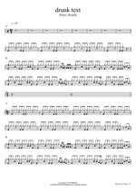 drunk text Henry Moodie Full Drum Transcription / Drum Sheet Music COPYDRUM