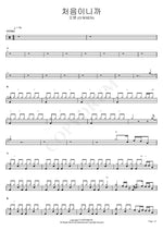 Because It’s the First Time (처음이니까) O.WHEN (오왠) Full Drum Transcription / Drum Sheet Music COPYDRUM