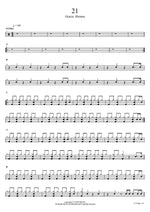 21 Gracie Abrams Full Drum Transcription / Drum Sheet Music COPYDRUM
