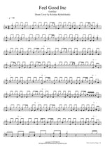 Drum Cover by Kristina Rybalchenko Gorillaz Full Drum Transcription / Drum Sheet Music COPYDRUM