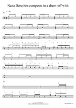 off with Nana Dorothea competes in a drum Full Drum Transcription / Drum Sheet Music COPYDRUM