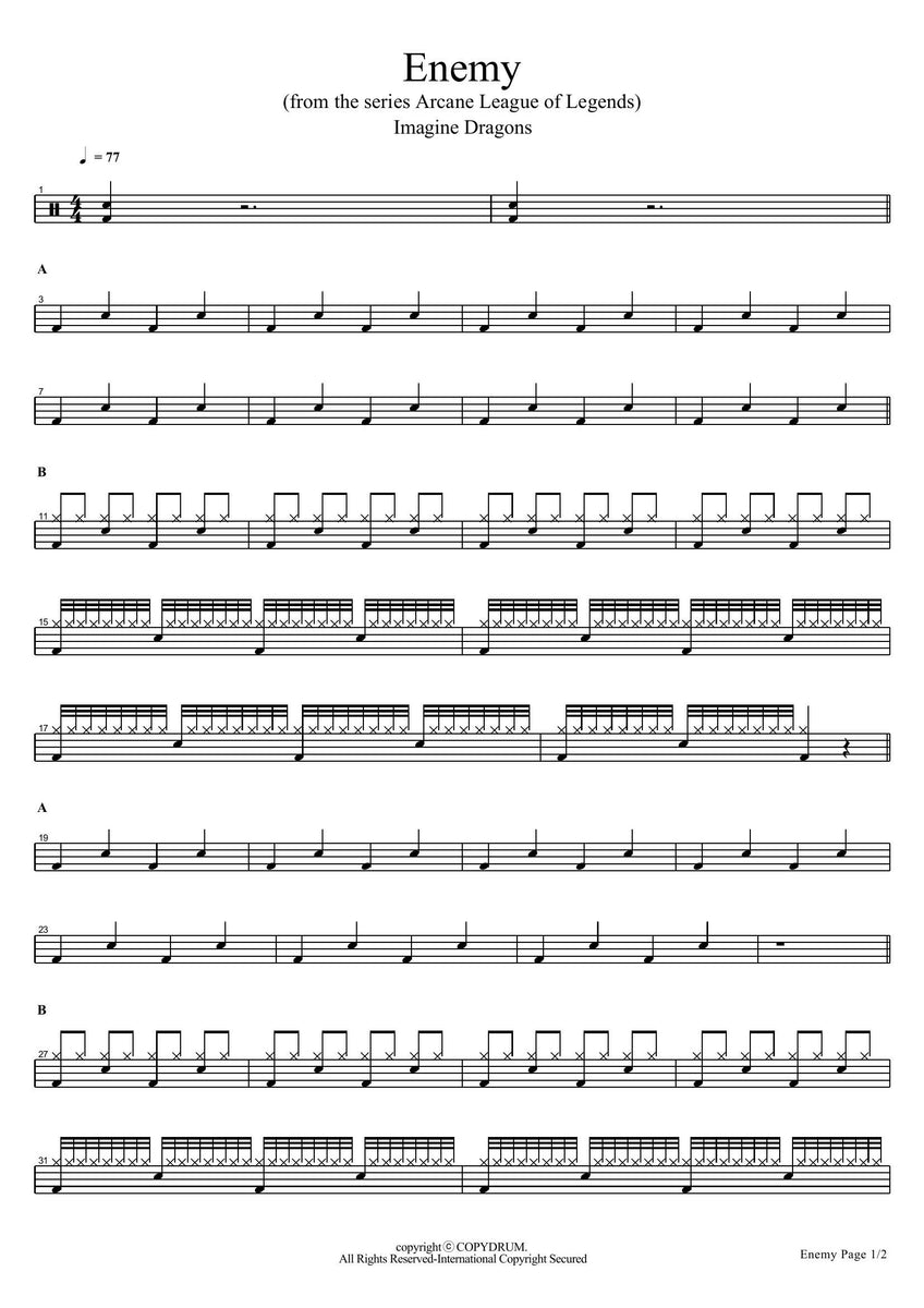 Enemy (from the series Arcane League of Legends) - Imagine Dragons - F ...