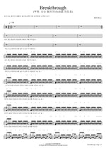 Breakthrough (Subtitle: I Run) (Breakthrough (부제 나는 달려가네)) (Feat. Ma Minho) J US (제이어스) Full Drum Transcription / Drum Sheet Music COPYDRUM