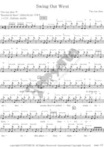 Swing Out West Two Ton Shoe Full Drum Transcription / Drum Sheet Music COPYDRUM