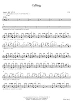 Falling (falling) John Park (존박) Full Drum Transcription / Drum Sheet Music COPYDRUM
