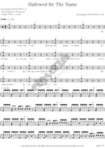 Hallowed Be Thy Name Iron Maiden Full Drum Transcription / Drum Sheet Music COPYDRUM