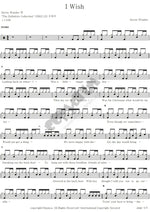I Wish Stevie Wonder Full Drum Transcription / Drum Sheet Music COPYDRUM