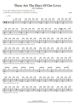 These Are the Days of Our Lives Queen Full Drum Transcription / Drum Sheet Music COPYDRUM