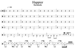 Happier Marshmello & Bastille Full Drum Transcription / Drum Sheet Music Cyril Mayer