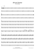 Drivers License Olivia Rodrigo Full Drum Transcription / Drum Sheet Music COPYDRUM