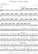 Welcome to the Jungle Guns N' Roses Full Drum Transcription / Drum Sheet Music COPYDRUM