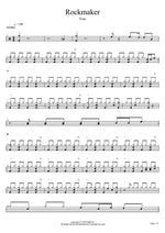 Rockmaker Toto Full Drum Transcription / Drum Sheet Music COPYDRUM