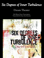 Dream Theater: Six Degrees of Inner Turbulence (Complete Album Drum Transcriptions) by Jaslow Drum Sheets