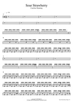 Sour Strawberry Caroline Manning Full Drum Transcription / Drum Sheet Music COPYDRUM
