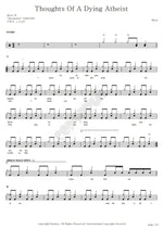 Thoughts of a Dying Atheist Muse Full Drum Transcription / Drum Sheet Music COPYDRUM