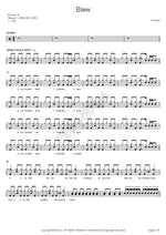 Blew Nirvana Full Drum Transcription / Drum Sheet Music COPYDRUM