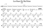 Les Rues De Ma Peine Amir Haddad Full Drum Transcription / Drum Sheet Music Cyril Mayer