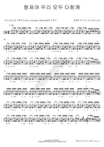 Brothers, Let Us All Together (형제여 우리 모두 다함께) ANOINTING (어노인팅) Full Drum Transcription / Drum Sheet Music COPYDRUM