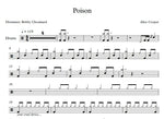 Poison Alice Cooper Full Drum Transcription / Drum Sheet Music Franki Bio