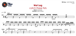 Catch These Fists Wet Leg Full Drum Transcription / Drum Sheet Music Chef Cook