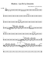 Las de la Intuición Shakira Full Drum Transcription / Drum Sheet Music Carlos Dias Aidos
