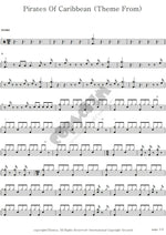 He's a Pirate (from Pirates of the Caribbean) Maksim Full Drum Transcription / Drum Sheet Music COPYDRUM