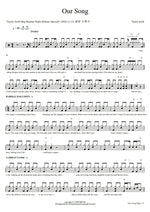 Our Song Taylor Swift Full Drum Transcription / Drum Sheet Music COPYDRUM