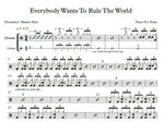 Everybody Wants to Rule the World Tears for Fears Full Drum Transcription / Drum Sheet Music Franki Bio