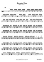 Dapper Dan Michael Jackson Full Drum Transcription / Drum Sheet Music COPYDRUM