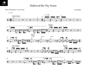 Hallowed Be Thy Name - Iron Maiden - Full Drum Transcription / Drum Sheet Music - Drum Sheet MX