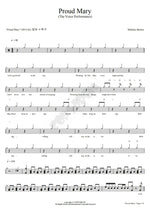 Proud Mary (The Voice Performance) Mahalia Barnes Full Drum Transcription / Drum Sheet Music COPYDRUM