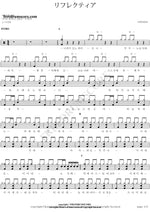 Reflectia (リフレクティア) Eufonius (ユーフォニアス) Full Drum Transcription / Drum Sheet Music COPYDRUM