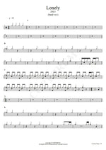 Lonely 2NE1 (투애니원) Full Drum Transcription / Drum Sheet Music COPYDRUM