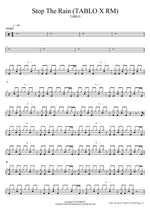 Stop The Rain (TABLO X RM) TABLO Full Drum Transcription / Drum Sheet Music COPYDRUM