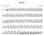 Big Me Foo Fighters Full Drum Transcription / Drum Sheet Music Franki Bio