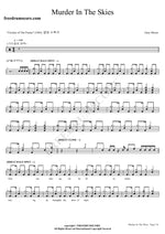 Murder in the Skies Gary Moore Full Drum Transcription / Drum Sheet Music COPYDRUM