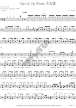 Give it up Levi party Full Drum Transcription / Drum Sheet Music COPYDRUM