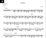 Holiday Green Day Full Drum Transcription / Drum Sheet Music Drum Sheet MX