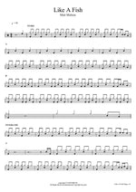 Like a Fish Matt Maltese Full Drum Transcription / Drum Sheet Music COPYDRUM