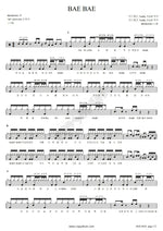 Bae Bae Bigbang (빅뱅) Full Drum Transcription / Drum Sheet Music COPYDRUM